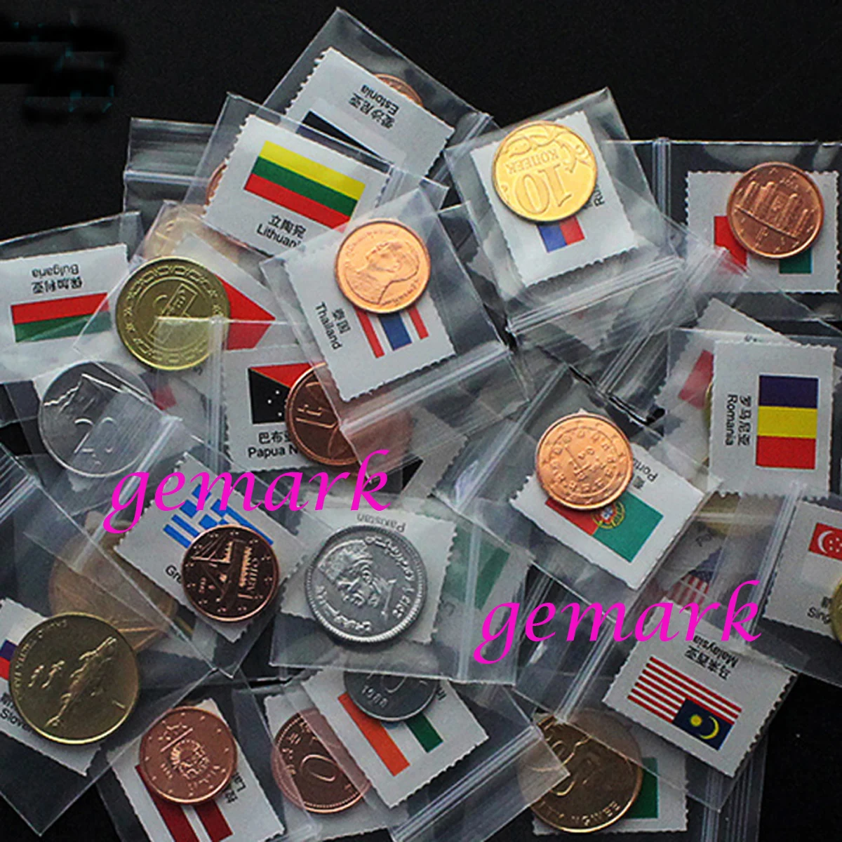 Прозрачный чехол для монет с флажками в 30 странах | Дом и сад