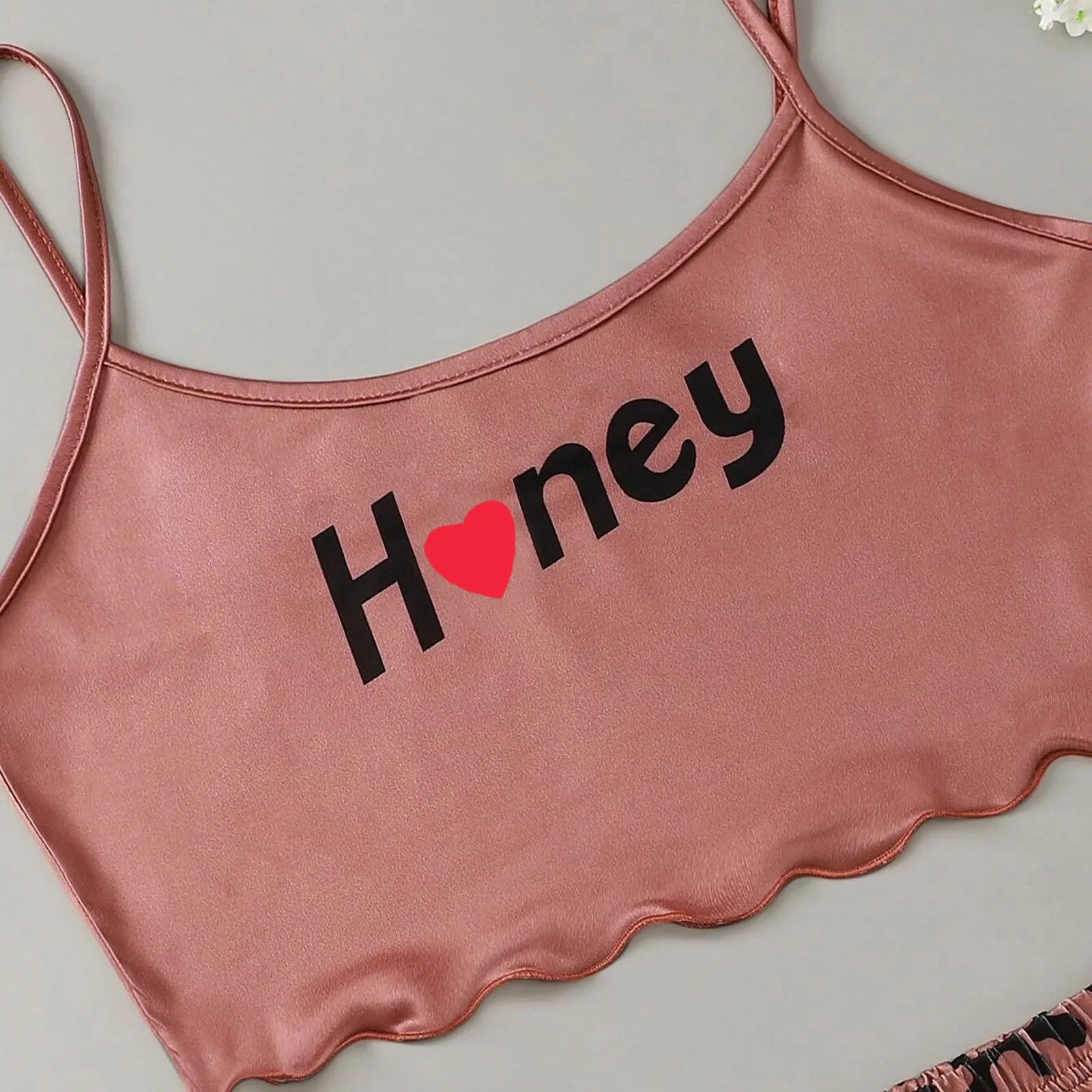 

Two Piece Set Crop Top Strap Shorts Sets Streetwear 2021 Spring Summer Clothes Outfit Temptation Tops Suit Nightdress Cool