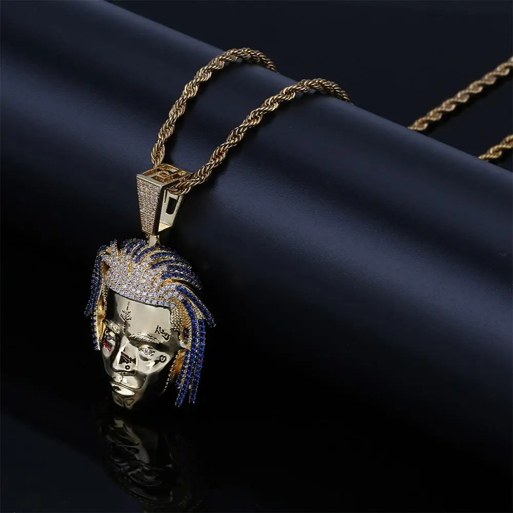 GUCY персонализированные Рэппер XXXTentacion кулон ожерелье Iced Out CZ цепи мужские хип хоп панковские шармы Ювелирные изделия Подарки