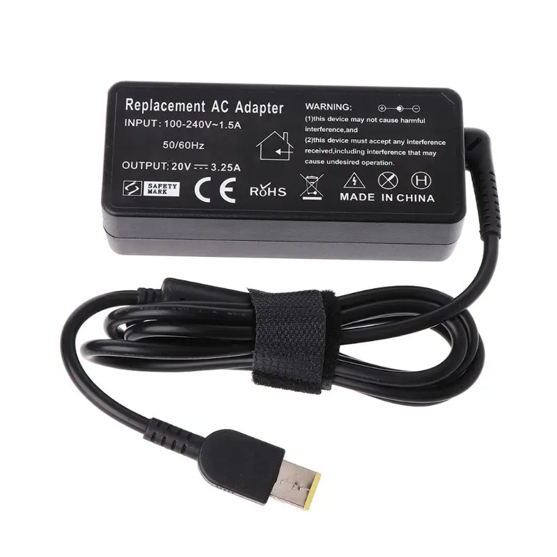 

20V 3.25A 65W AC Power Supply Adapter for Lenovo G400 G500 G505 G405 ThinkPad X1 Carbon Yoga 13 Laptop Charger D08A