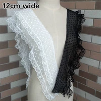 new years goods double embroidered bordered needlework tulle for crafts lace diy clothes neckline cuff skirt hem sewing fabric