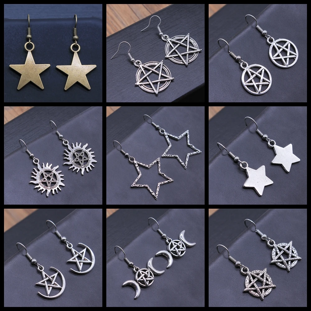 Женские серьги в форме звезды винтажные подвески подарочные украшения для