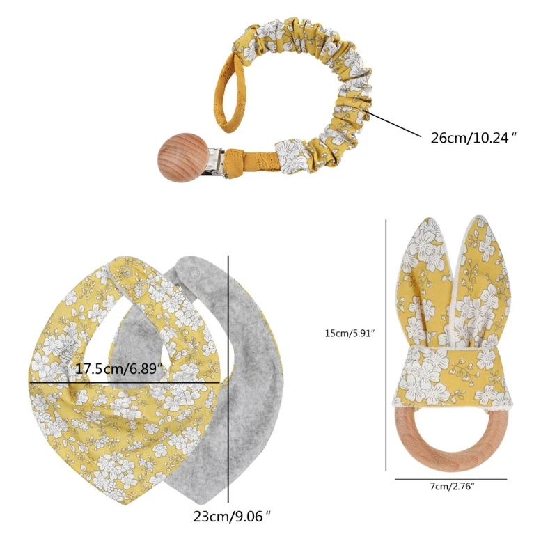 

Baby Bib Set 2020 New Baby Pacifier Chain Clips & Bibs &Baby Teether Baby Stuff