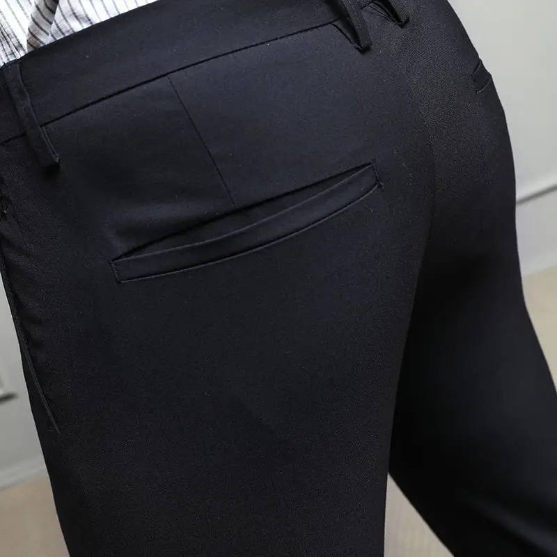 Casual Business Suit Pants Mens Trousers Male 3 Colors Streetwear Nine Slim Fit Pantalon Homme Costume | Мужская одежда