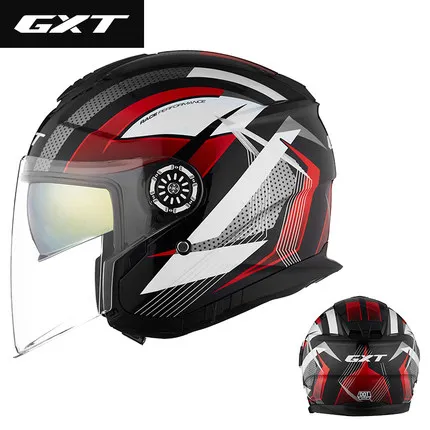 GXT мотоциклетный шлем электрический велосипедный с открытым лицом двойные