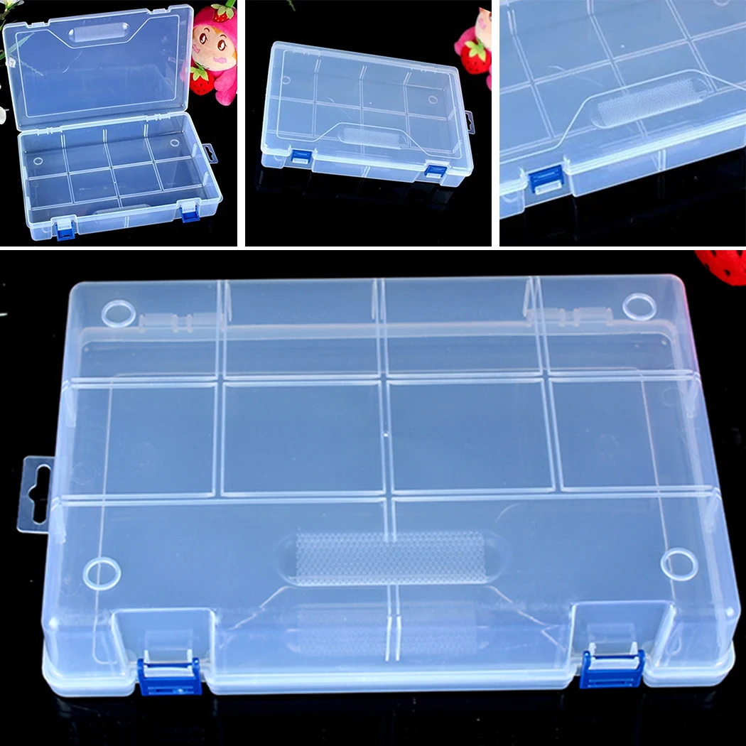 

Clear Storage Box Plastic No Compartment Spacer Craft Beads Container Home