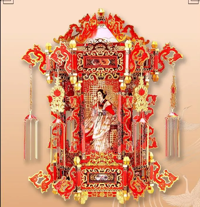 3D металлическая головоломка здание дворца фонарь DIY лазерная резка сборка