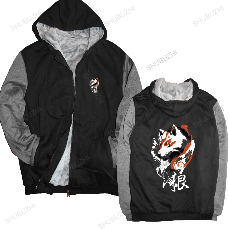 

Amaterasu-Okami Japanese Action Adventure Video Game Japan Culture Sumi-e hoodie Novelty Wolf thick hoody Great Design coat