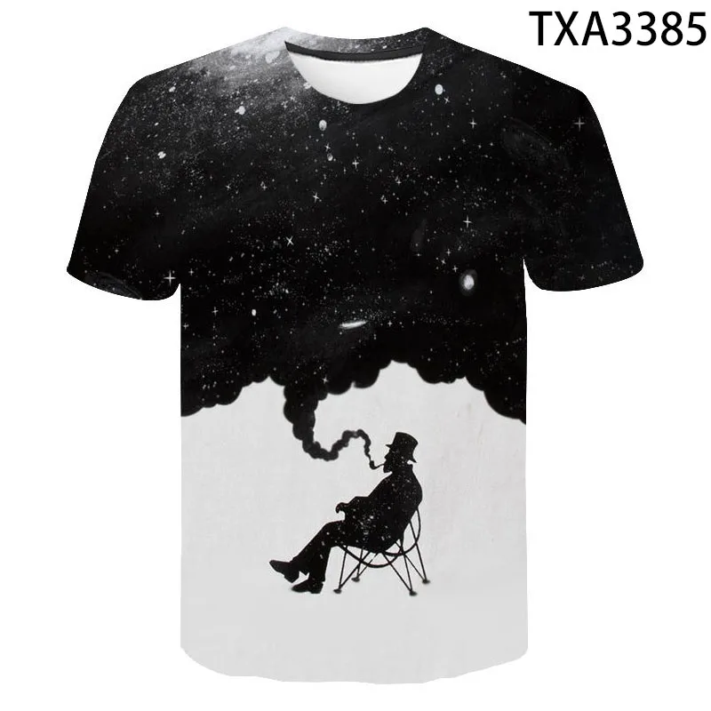 

2020 New Fashion Men Women Children 3D Colorful Smoking Printed T Shirt Color Smoke Boy Girl Kids Tops Cool Streetwear Tees