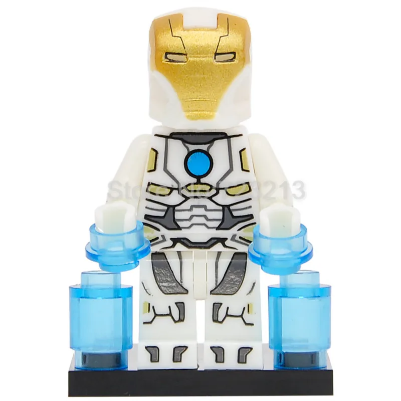 Iron Man Одиночная супер герой Зимний Солдат Циклоп стрела Марсианский Охотник Женщина-кошка фантастические четыре строительные блоки модель игрушки фигурка - Цвет: Iron Man