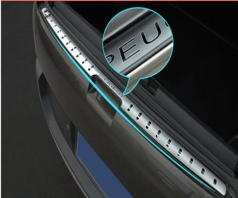 

Car styling Stainless Steel Rear Bumper protector trunk bumper trim cover protector for Peugeot 3008 2012--2015 Car accessories
