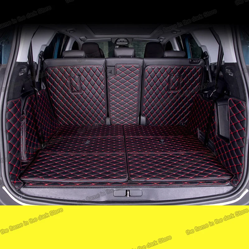 

Leather Car Trunk Mat Cargo Liner for peugeot 5008 2017 2018 2019 2020 2021 accessory rear boot interior auto styling automobile