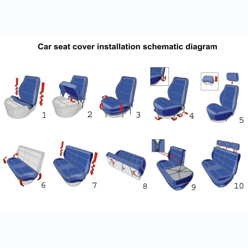 2 шт. универсальный чехол для автомобильного сиденья двойной передний