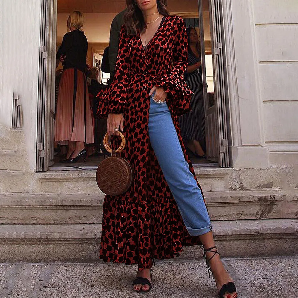 Размера плюс новая мода женские сексуальные платья с v образным вырезом и