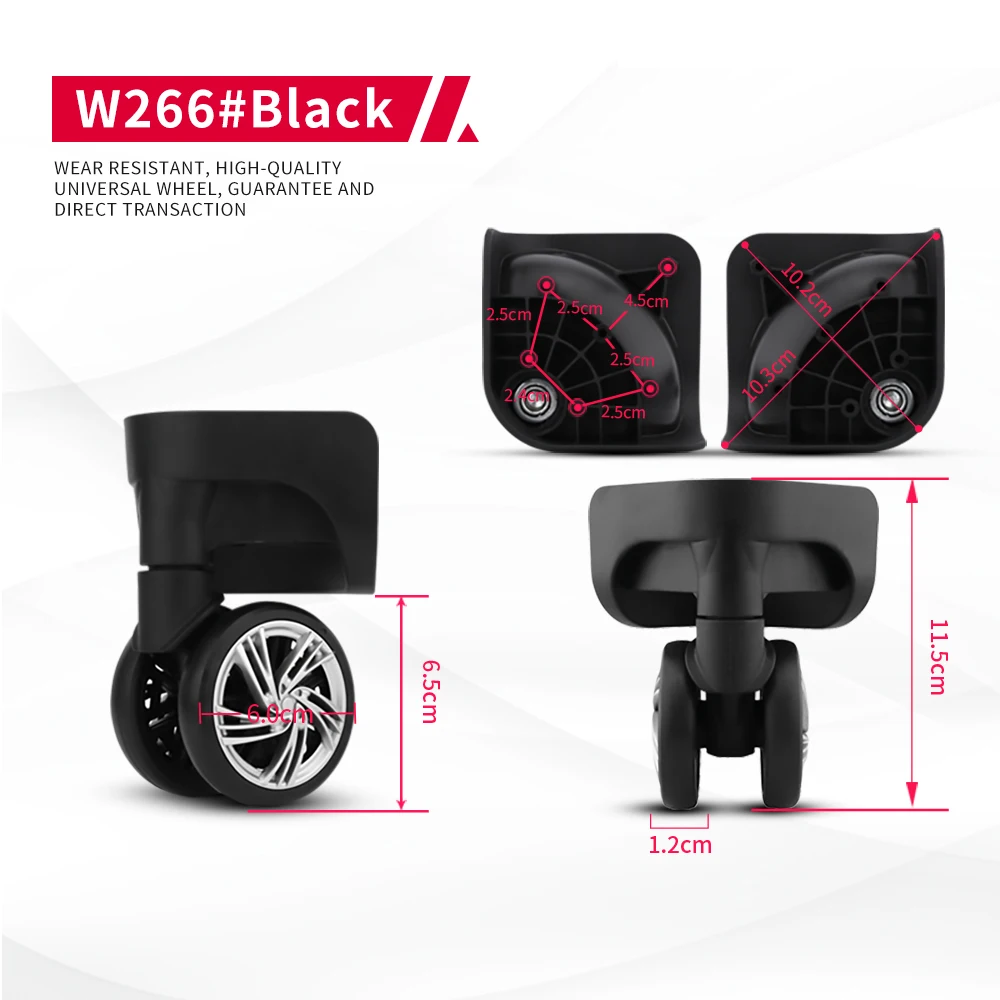 DILONG W266 Luggage Wheels Accessories Universal Trolley Box Repair Password Box Replacement Caster Silent Durable Wheel