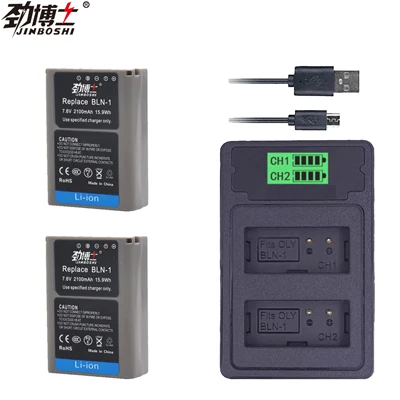 2X B and Charger 4x BLN-1 PS BLN1 PS-BLN1 Батарея+ Dual USB зарядка для Olympus BLN1 OM-D E-M1 E-M5 Mark II PEN-F E-P5 EM1 EM5 PENF EP5 - Цвет: 2X B and Charger