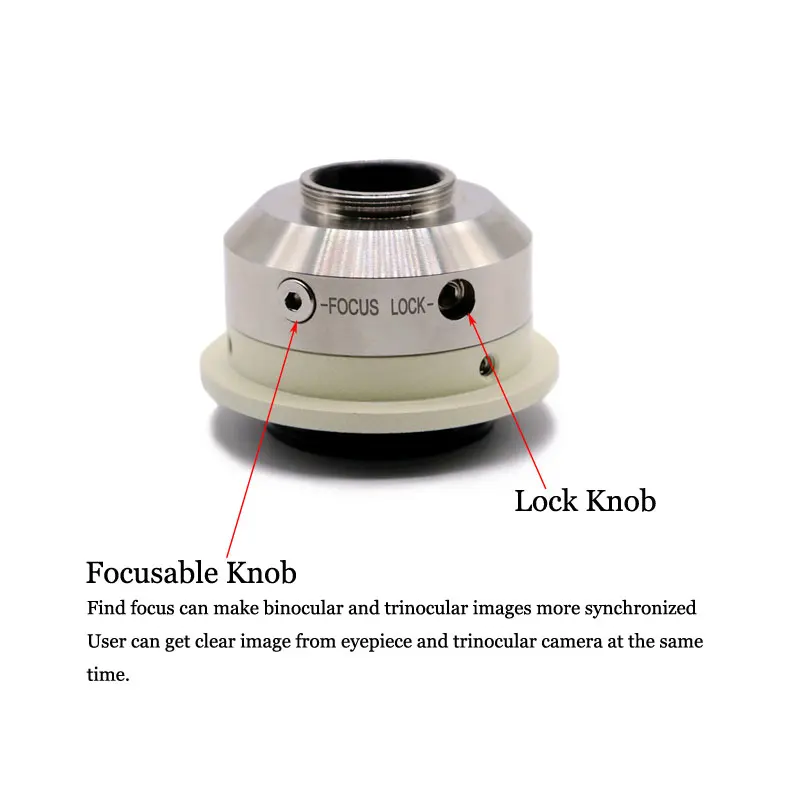 Focusable 0.35X 0.55X Microscope Camera Adapter C mount Adapter for Nikon Trinocular Microscope