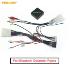 Автомобильный 16-контактный жгут проводов для аудио FEELDO с коробкой Canbus для Mitsubishi Outlander Pajero