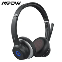 Mpow HC5 Wireless Bluetooth 5 0 Headsets with CVC 8 0 Noise Cancelling Microphone Clear Calls Headsets for Call Center Office