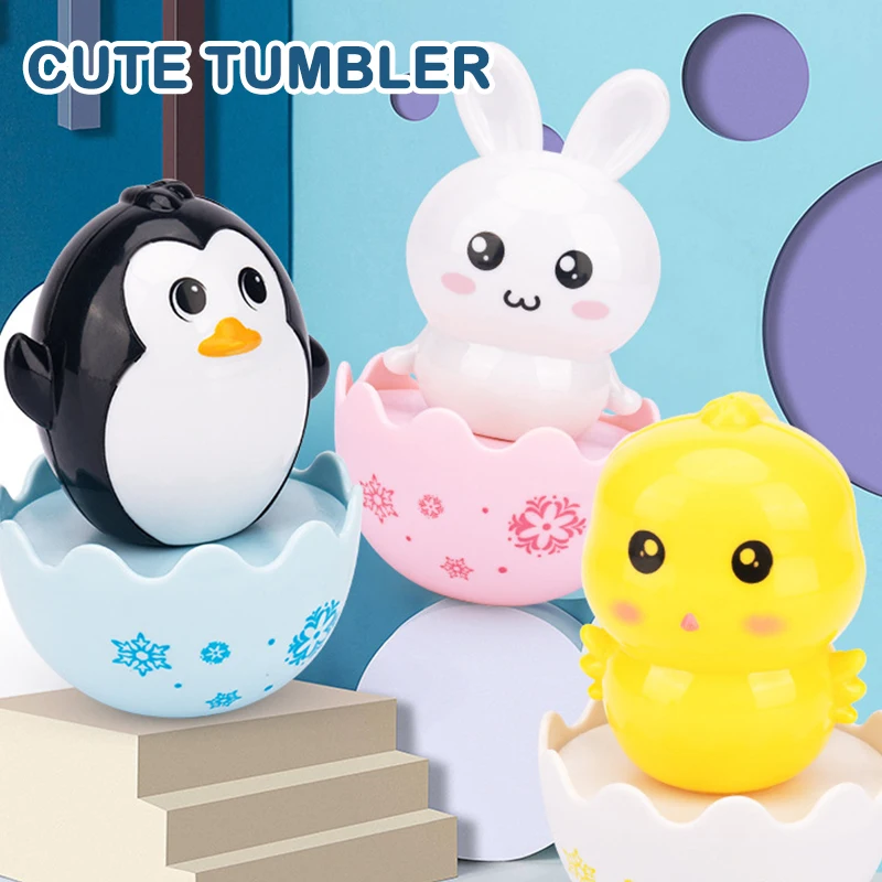 

Baby Rattle Mini Tumbler Toy Cute Girl White Black Animal Puzzle Interesting Penguin Cute Rabbit Chickens Three Colors
