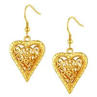 vintage indian earrings for ethnic antique carving hollow out patterned heartchiliwaterdropmoon dangleconical earrings cp546