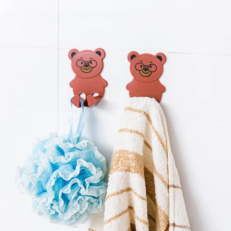 2Pcs Cute Animal Wall-Mounted Sticker Punch-free Hook Paste Plug Socket Holder Fixing Multifunctional Seamles | Дом и сад