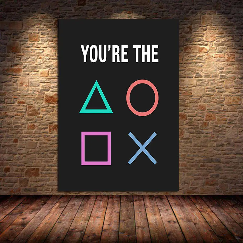 

Video Game Geek Canvas Posters and Prints Gamer Room Decor Player Gaming Sign Painting for Kids Boy Room Wall Art Decor Unframed