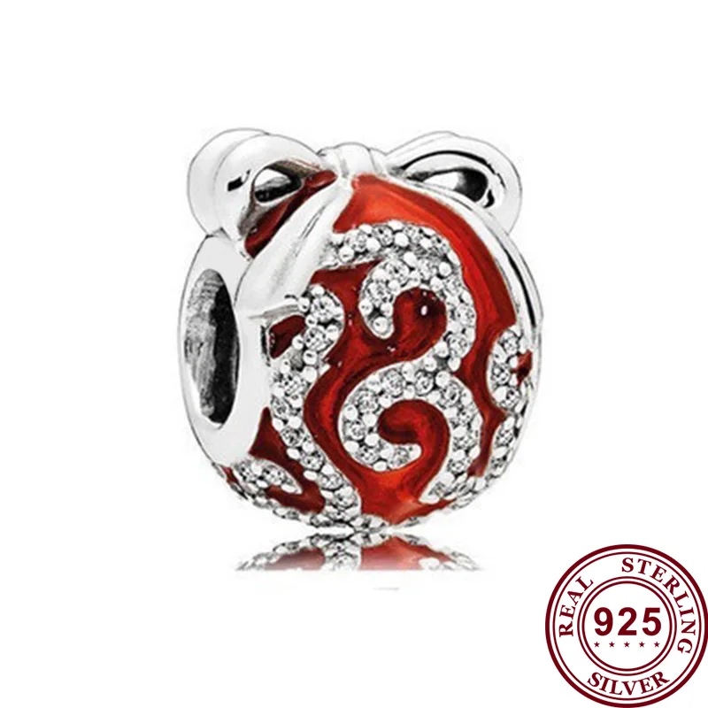 

Original 925 Sterling Silver Bead New Christmas Fruit Beads Fit Pandora Women Bracelet & Necklace Diy Jewelry