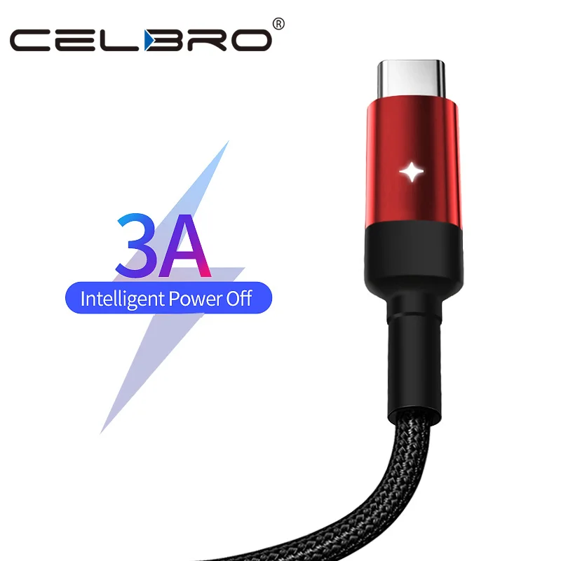 3A светодиодный кабель Usb type-C с дисплеем 3,1 Быстрая зарядка для samsung Note 9 8 Xiaomi Mi CC9e CC9 A3 кабель Usb Tipo C type-C