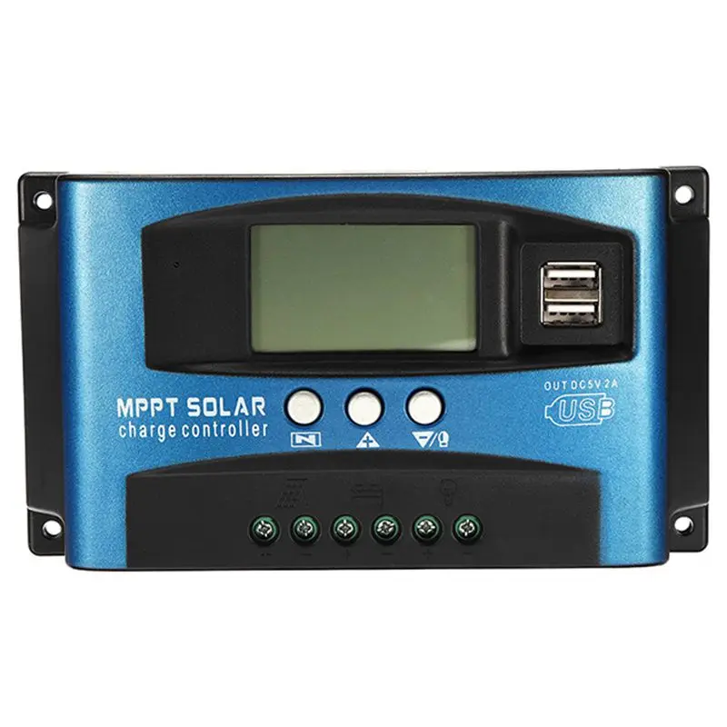 30A Mppt Контроллер заряда для фотоэлектрических систем Dual Usb ЖК Дисплей 12V 24V авто