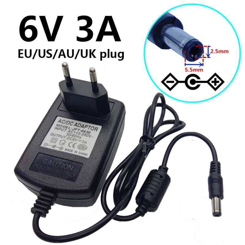 6 V 3A 220V To вольт 3000mA Мощность адаптер питания Универсальный переменного тока в