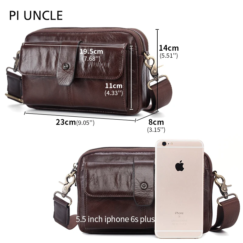 Сумка-мессенджер Мужская из натуральной воловьей кожи |