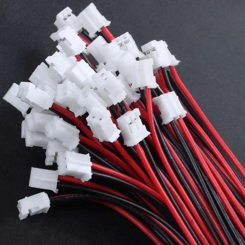 

50Pcs Micro JST 2.0 2P Male Connector Wires Cables