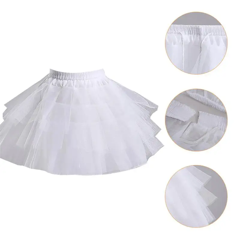 

1pc Lolita Dress Underskirt Beautiful Skirt Layered Tutu Skirt (White)