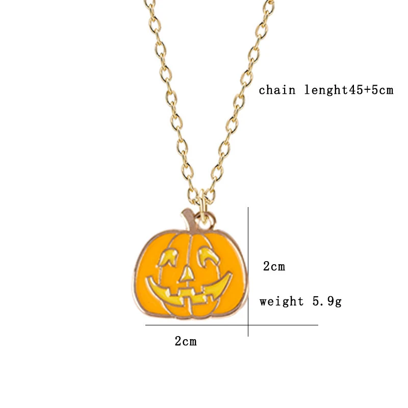 

Halloween Pumpkin Head Pendant Necklace Men And Women Party Decoration Jewelry Gift Retail And Wholesale