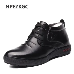 Мужские теплые ботинки из натуральной кожи, коричневые ботильоны на меху, Рабочая обувь в стиле милитари, зима 2020