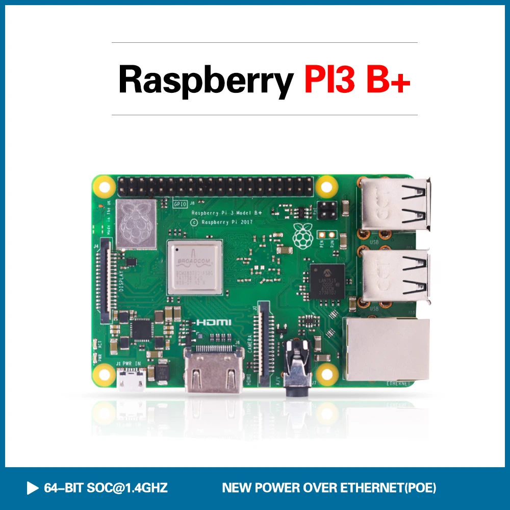 S ROBOT Raspberry Pi 3 Model B + Оригинальный чехол pi радиаторы pi3 b / 3b с wifi и bluetooth RPI50|Аксессуары