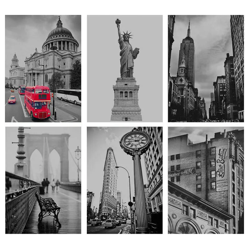 

5D Diy Diamond Painting Home Room City Cross Stitch Full Drill Scenery Embroidery Cute Handmade Wall Decor Gift