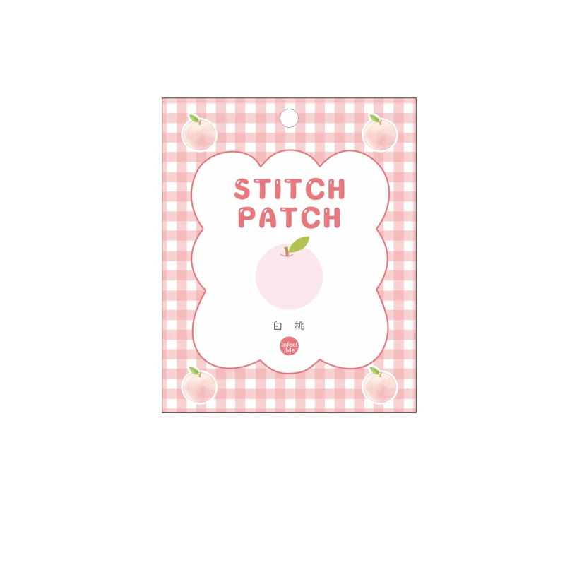 Peach Mr. paper 9 видов конструкций Kawaii фрукты клубники арбуз ананас персик стежка патч Стикеры DIY Одежда мешок деко Ткань стикер s - Цвет: Peach