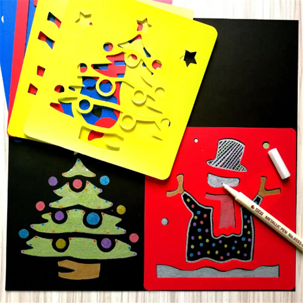 6 шт. Детские мульти-формы пластиковые линейки рисунок шаблон трафарет дети Дети