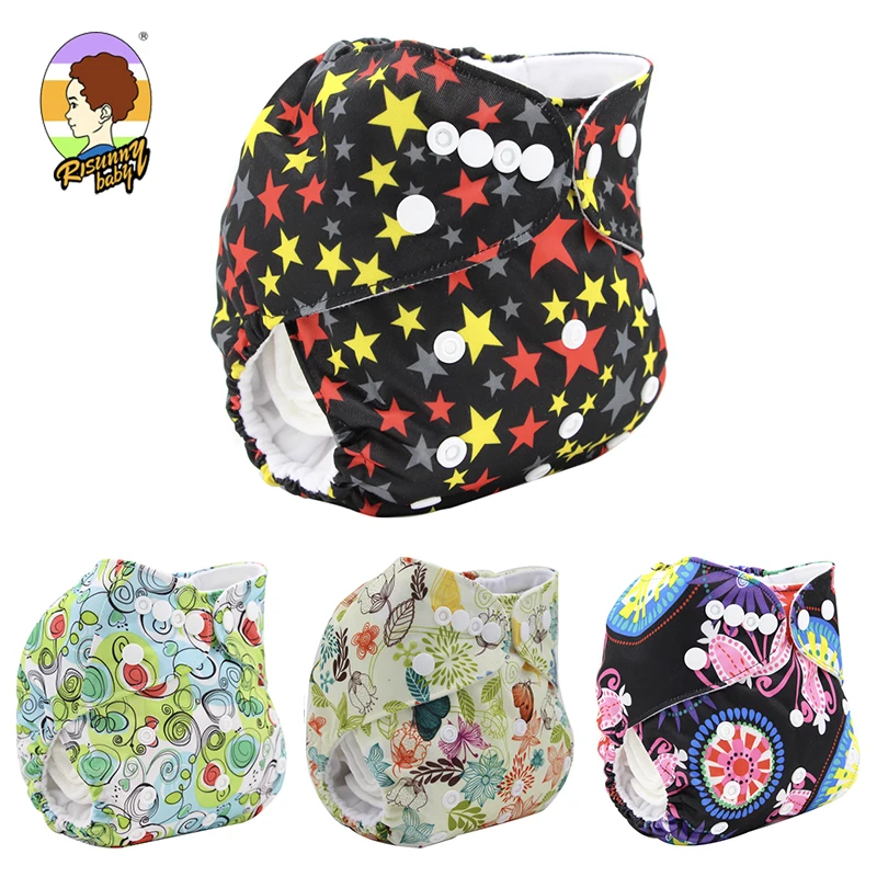 Risunnybaby детские подгузники моющиеся Регулируемые Многоразовые Дышащие