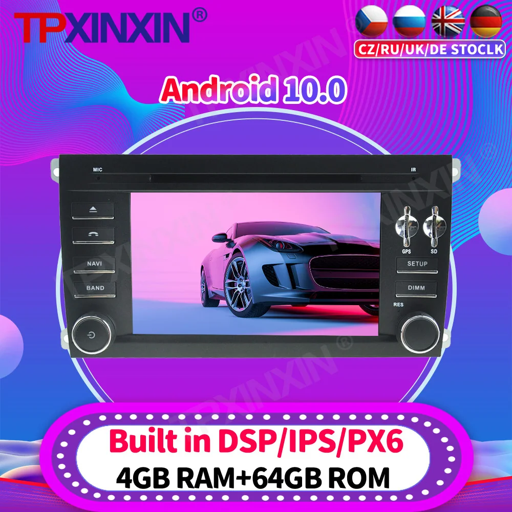 

128GB Android 10 For Porsche Cayenne 2003 2004 - 2010 Car Radio Multimedia Video Player Navigation GPS Accessories Auto 2din DVD