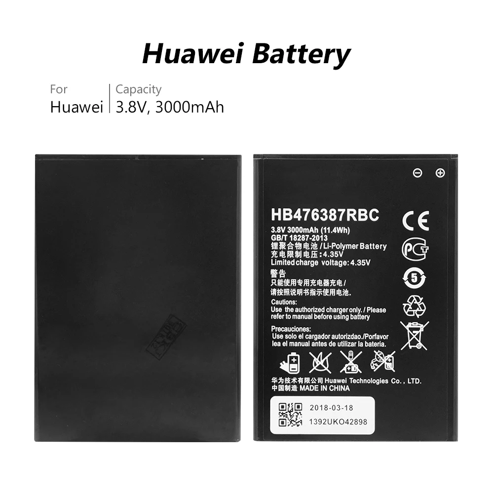 Аккумуляторная батарея HB476387RBC 3000 мАч для телефона Huawei Honor 3X Pro Ascend G750|Аккумуляторы