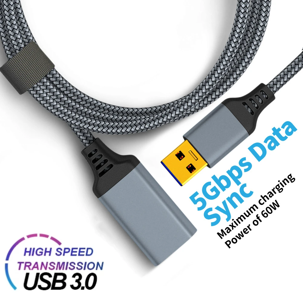 

Extension Cable USB 3.0 Male to Female USB Cable Extender Data Transfer Cord for Laptop PC Printer Smart TV PS4 Extender Cable
