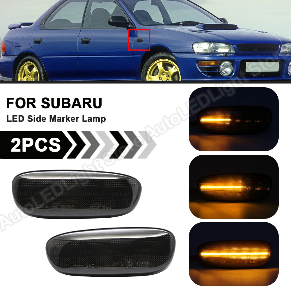 2X для Subaru Impreza 1993 1994 1995 1996 1997 1998 1999 2000 2001 динамичессветодиодный боковые габаритные
