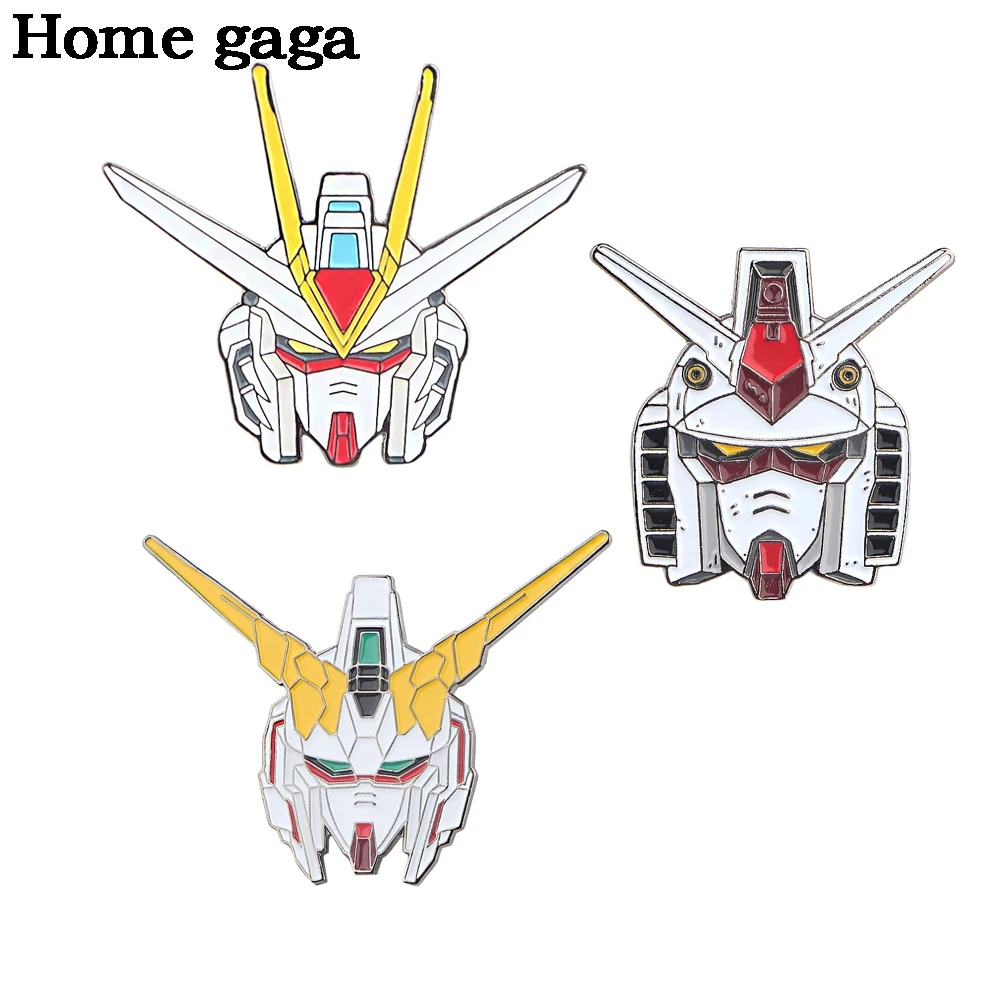 

D3264 Homegaga Cartoon Robot Brooch pins Anime Badges Women Men Brooches jewelry Backpack Accessories