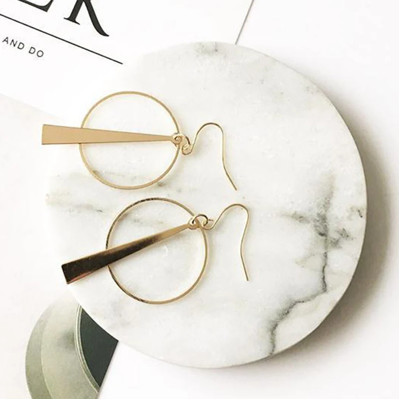 Женские длинные серьги цепочки в корейском ретро стиле из сплава геометрической