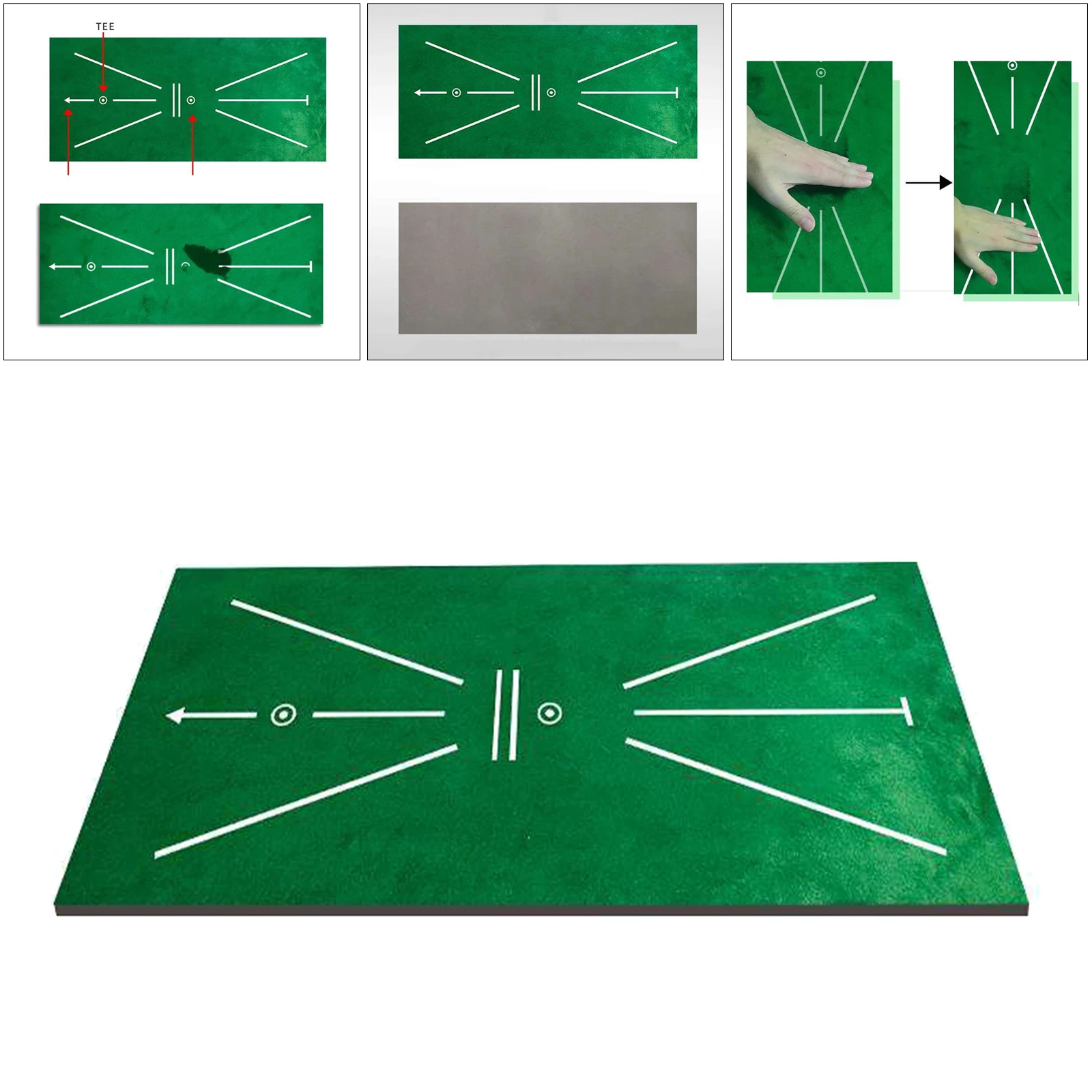 

60x30 см Обучающие приспособления для игры в гольф коврик качели обнаружения ватин практика игровой коврик для дома