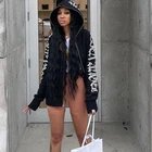 Женская толстовка с капюшоном, на молнии, в стиле ретро