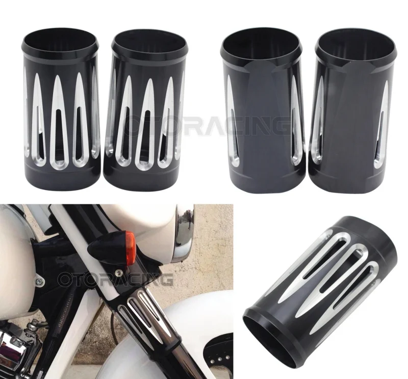

Motorcycle Accessories Front Fork Boot Slider Covers For Harley Touring Turing And Trike Models Road King Street Electra Glide